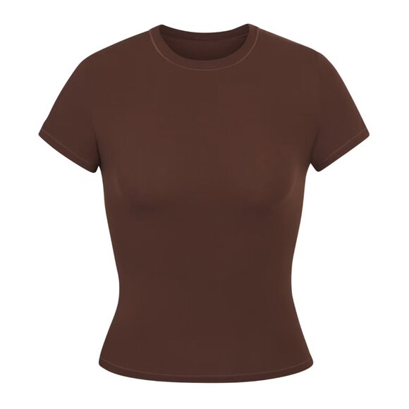 Skims Fits Everybody Tee Size XS - Cocoa Brown - Picture 1 of 4